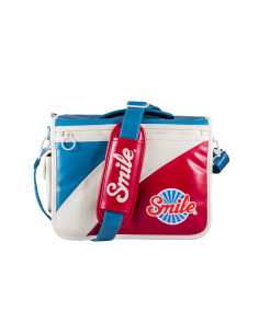 Smile 111651340199 estuche para cámara fotográfica Bandolera Azul, Rojo, Blanco
