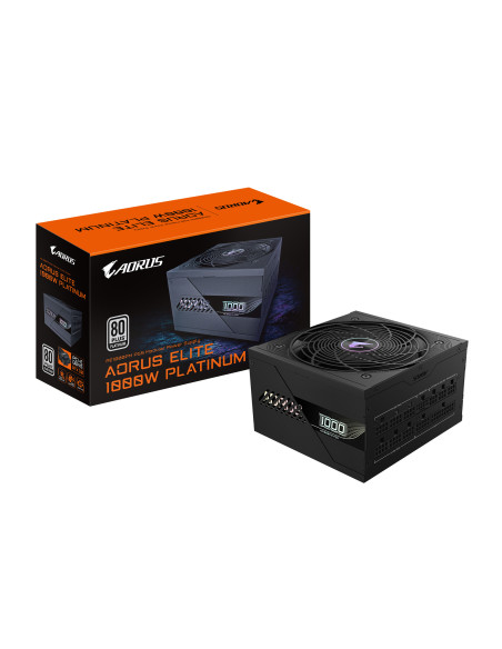 GIGABYTE AORUS ELITE P1000W ICE Fuente de Alimentación - PCIe 5.0, 80 PLUS Platinum, Diseño completamente modular, Ventilador