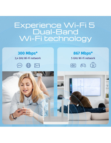 Keenetic Explorer 4G (KN-4910) Módem router 4G Wi-Fi 5 Mesh AC1200 con Smart Switch de 4 puertos