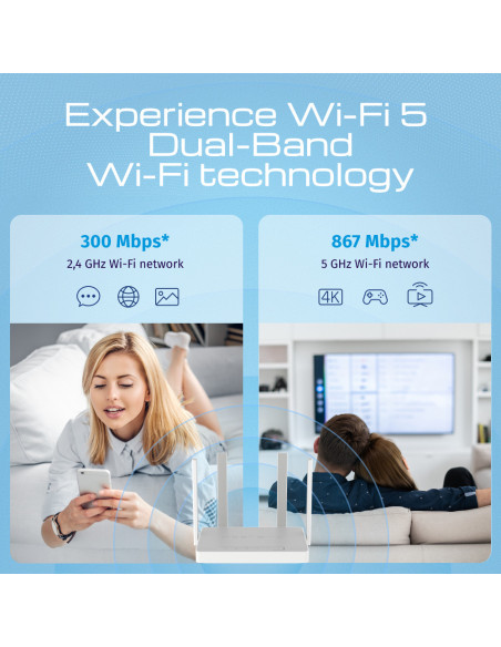 Keenetic Explorer 4G (KN-4910) Módem router 4G Wi-Fi 5 Mesh AC1200 con Smart Switch de 4 puertos