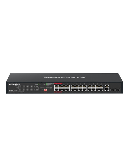 Mercusys MS128GP switch Gigabit Ethernet (10 100 1000) Energía sobre Ethernet (PoE) 1U Negro