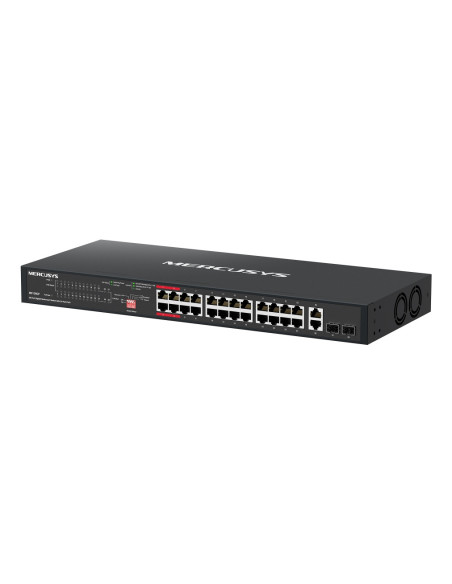 Mercusys MS128GP switch Gigabit Ethernet (10 100 1000) Energía sobre Ethernet (PoE) 1U Negro