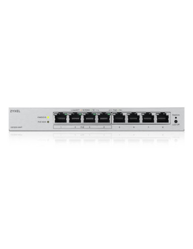 Zyxel GS1200-8HPV3 Gestionado L2 Gigabit Ethernet (10 100 1000) Energía sobre Ethernet (PoE) Escritorio Gris