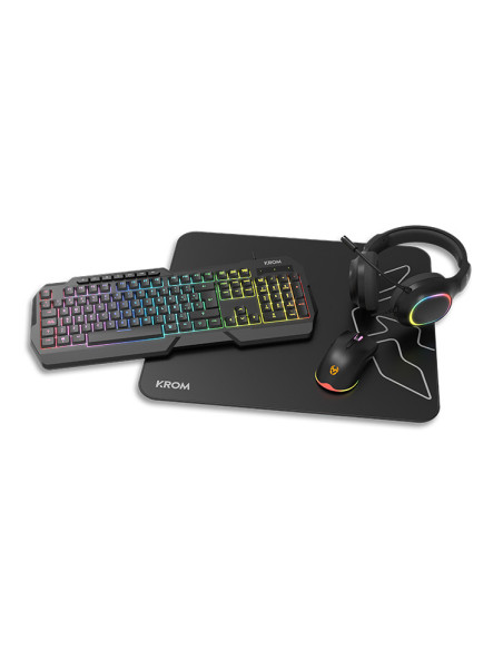 Krom Kenta 4 in 1 RGB Gaming Kit, Negro