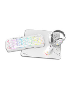 Krom Kenta 4 in 1 RGB Gaming Kit, Blanco