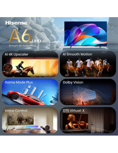 Hisense 50A6S 127 cm (50") 4K Ultra HD Smart TV Wifi Negro