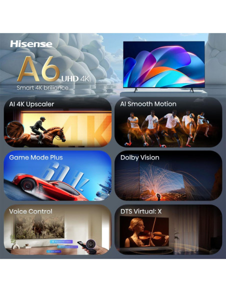 Hisense 50A6S 127 cm (50") 4K Ultra HD Smart TV Wifi Negro