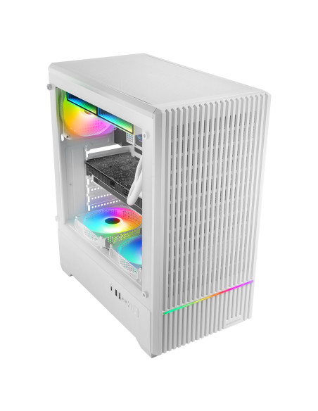 Mars Gaming MCQUANTUMW carcasa de ordenador Midi Tower Blanco