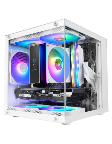 Mars Gaming MC-CUBEW carcasa de ordenador Mini Tower Blanco