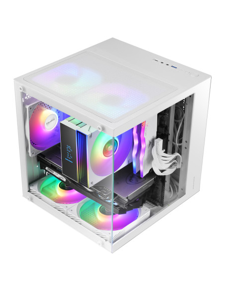 Mars Gaming MC-CUBEW carcasa de ordenador Mini Tower Blanco