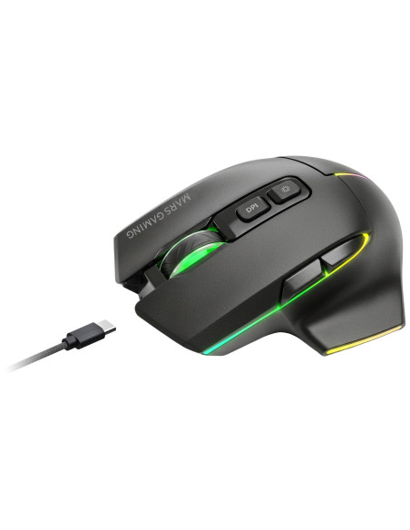 Mars Gaming MMWVECTOR ratón Juego mano derecha RF Wireless + Bluetooth + USB Type-A Óptico 12000 DPI