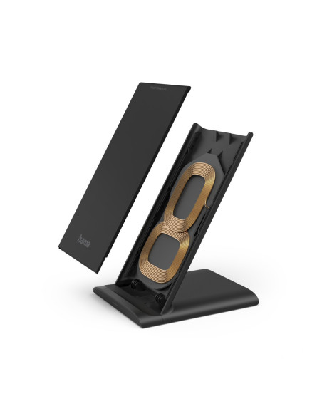 Hama QI-FC10S Smartphone Negro USB Cargador inalámbrico Carga rápida Interior