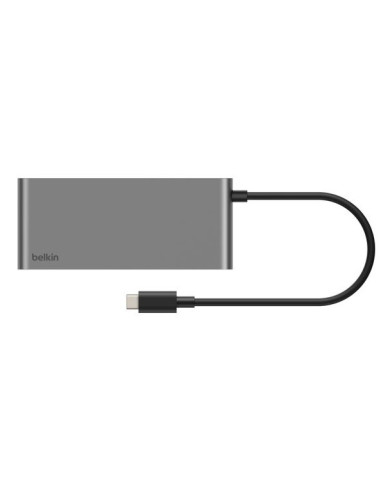 Belkin INC024HQSGY hub de interfaz USB Tipo C 10000 Mbit s Gris
