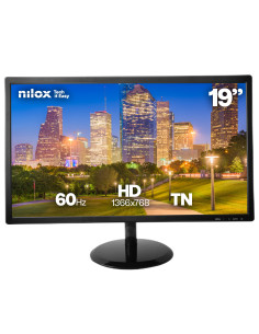 Nilox pantalla para PC 48,3 cm (19") 1366 x 768 Pixeles HD LCD Negro