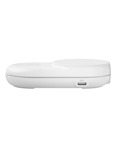Belkin Qi2 Fitness tracker, Auriculares, Smartphone, Reloj inteligente Blanco USB Cargador inalámbrico Carga rápida Interior