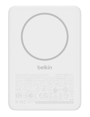 Belkin BPD010hqWH 5000 mAh Cargador inalámbrico Blanco