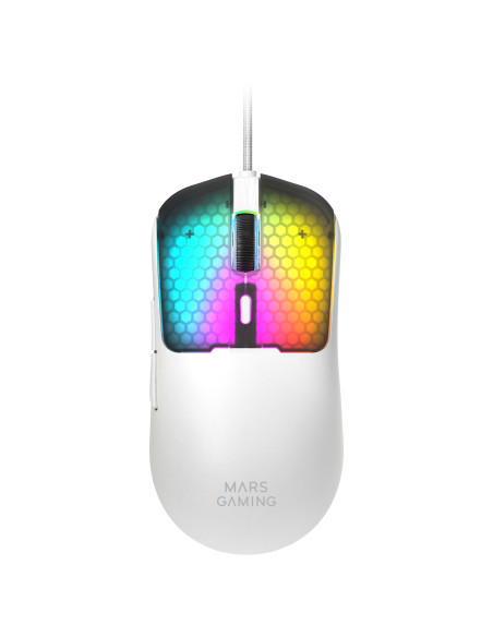 Mars Gaming MMVIPERW ratón Juego mano derecha USB Type-A + USB Type-C Óptico 12800 DPI