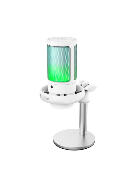 Trust GXT 238W Auron Gris, Blanco Micrófono para crear podcasts