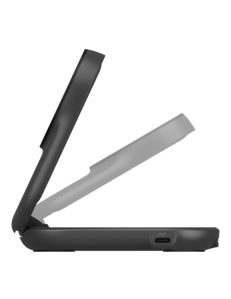 Belkin Qi2 Fitness tracker, Auriculares, Smartphone, Reloj inteligente Negro USB Cargador inalámbrico Carga rápida Interior