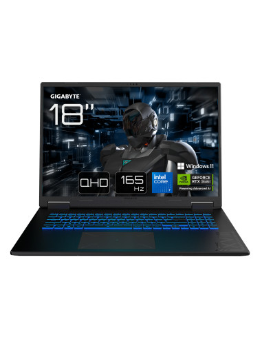 GIGABYTE GAMING A18 PRO Portátil - 18“, 165Hz WQXGA, Intel Core 7 240H, RTX 5070 Ti, 32GB LPDDR5x 5600MHz, SSD Gen4 de 1TB,
