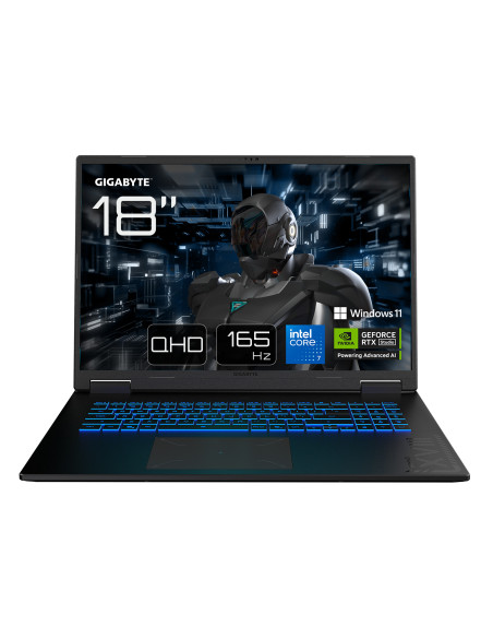 GIGABYTE GAMING A18 PRO Portátil - 18“, 165Hz WQXGA, Intel Core 7 240H, RTX 5070 Ti, 32GB LPDDR5x 5600MHz, SSD Gen4 de 1TB,
