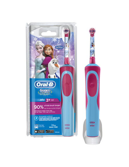 Oral-B Stages Vitality Niño Cepillo dental giratorio Azul, Rojo