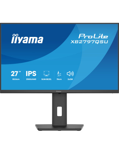 iiyama ProLite XB2797QSU-B1 pantalla para PC 68,6 cm (27") 2560 x 1440 Pixeles Quad HD LED Negro