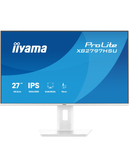 iiyama ProLite XB2797HSU-W1 pantalla para PC 68,6 cm (27") 1920 x 1080 Pixeles Full HD LED Blanco