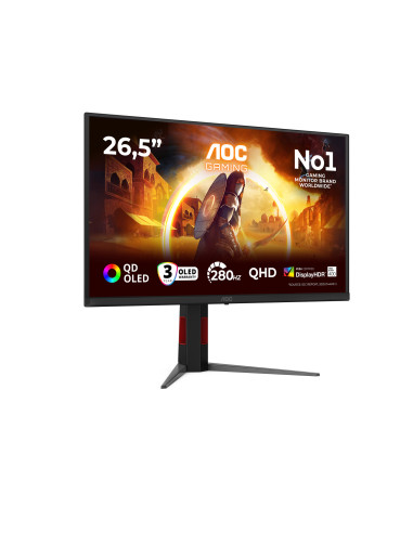 AOC G4 Q27G4ZD pantalla para PC 67,3 cm (26.5") 2560 x 1440 Pixeles Quad HD QD-OLED Negro, Rojo