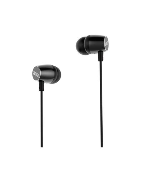 Aiwa ESTM-30SL auricular y casco Auriculares Alámbrico Dentro de oído Llamadas/Música/Deporte/Uso diario Negro, Plata