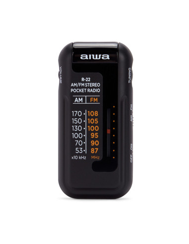 Aiwa R-22BK radio Personal Analógica Negro