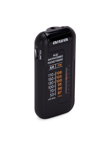 Aiwa R-22BK radio Personal Analógica Negro
