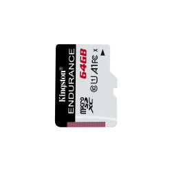 Kingston Technology SDCE/64GB High Endurance, 64 GB, MicroSD, Clase 10, UHS-I, 95 MB/s, 30 MB/s