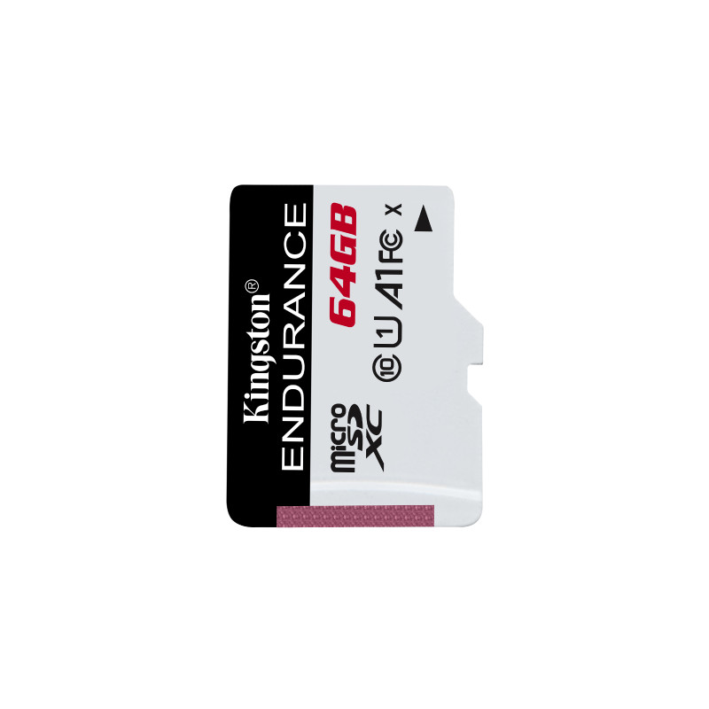 Kingston Technology SDCE/64GB High Endurance, 64 GB, MicroSD, Clase 10, UHS-I, 95 MB/s, 30 MB/s