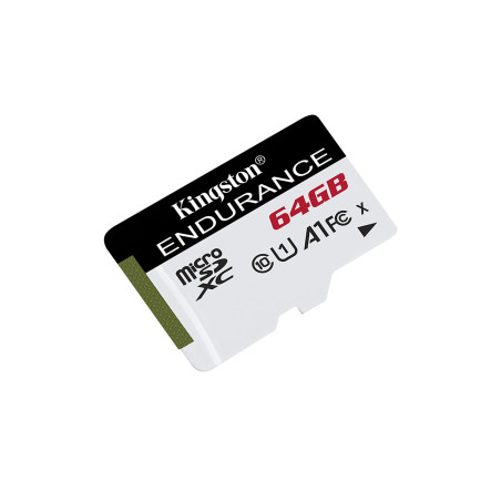 Kingston Technology SDCE/64GB High Endurance, 64 GB, MicroSD, Clase 10, UHS-I, 95 MB/s, 30 MB/s