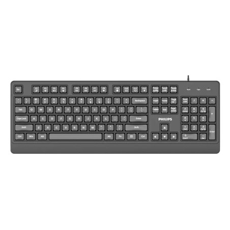 Philips SPK6247B/85 2000 series SPK6247B/85, Completo (100%), Alámbrico, USB, Interruptor de membrana, QWERTY, Negro