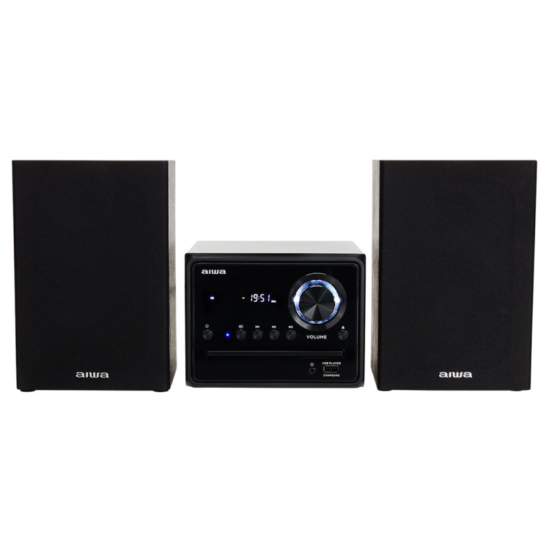 Aiwa MSBTU-300 MSBTU-300, Microcadena de música para uso doméstico, Negro, 1 discos, Frente, 20 W, De 2 vías