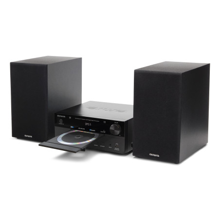Aiwa MSBTU-550 MSBTU-550, Microcadena de música para uso doméstico, Negro, 1 cubierta(s), Bandeja, 50 W, RCA