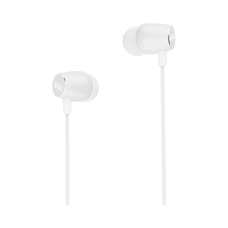 Aiwa ESTM-30WT ESTM-30WT, Alámbrico, Llamadas/Música/Deporte/Uso diario, 20 - 20000 Hz, 13 g, Auriculares, Blanco