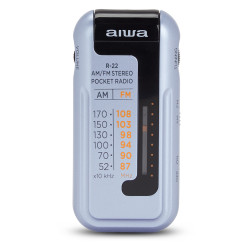 Aiwa R-22SL R-22SL, Portátil, Analógica, AM, FM, 87 - 108 MHz, 52 - 170 kHz, 3,5 mm