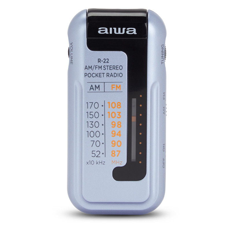 Aiwa R-22SL R-22SL, Portátil, Analógica, AM, FM, 87 - 108 MHz, 52 - 170 kHz, 3,5 mm