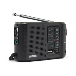 Aiwa RS-44 RS-44, Portátil, Analógica, AM, FM, 3,5 mm, Negro, Giratorio 2