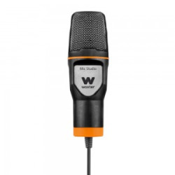 Woxter WE26-019 Mic-Studio, Micrófono de estudio, -55 dB, 50 - 16000 Hz, Alámbrico, 3.5 mm (1/8 "), Negro, Naranja