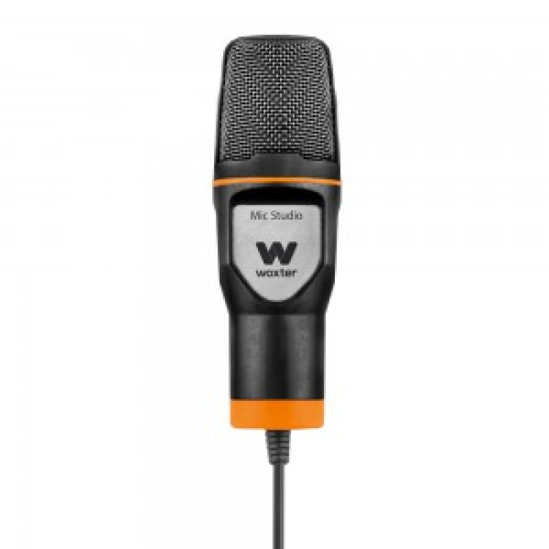 Woxter WE26-019 Mic-Studio, Micrófono de estudio, -55 dB, 50 - 16000 Hz, Alámbrico, 3.5 mm (1/8 "), Negro, Naranja