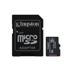 Kingston Technology SDCIT2/16GB Tarjeta 16GB microSDHC Industrial C10 A1 pSLC + adaptador SD, 16 GB, MicroSDHC, Clase 10,