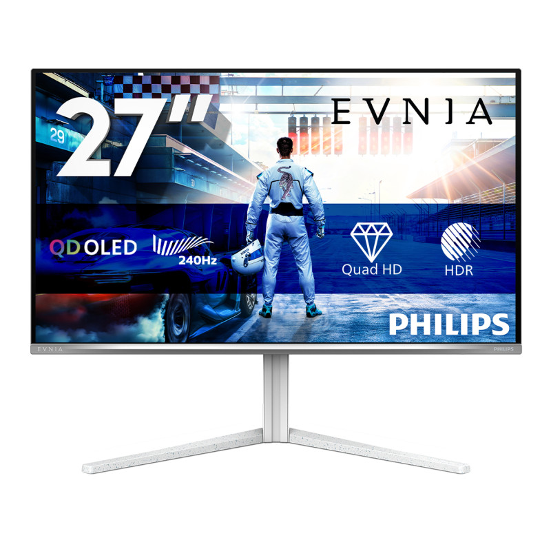 Philips 27M2N6501L/00 Evnia 6000 27M2N6501L/00, 67,3 cm (26.5"), 2560 x 1440 Pixeles, Quad HD, QD-OLED, 0,03 ms, Blanco