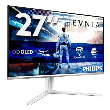 Philips 27M2N6501L/00 Evnia 6000 27M2N6501L/00, 67,3 cm (26.5"), 2560 x 1440 Pixeles, Quad HD, QD-OLED, 0,03 ms, Blanco