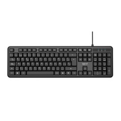 iggual IGG320563 Teclado USB estándar CK-OFFICE-105T negro, Completo (100%), Alámbrico, USB, QWERTY, Negro