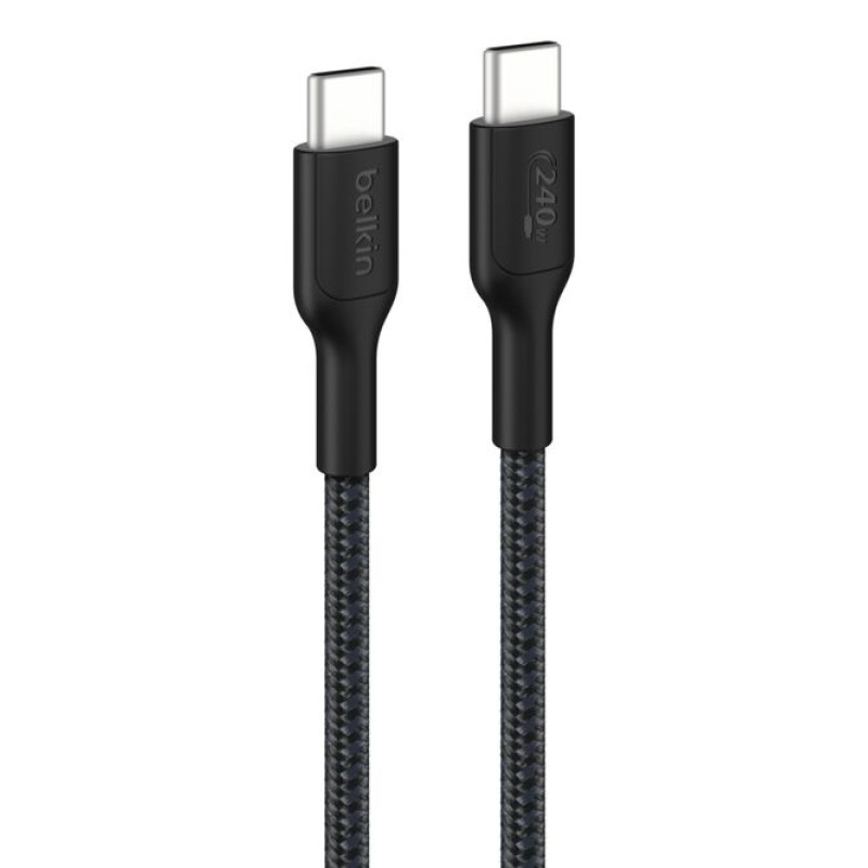 Belkin CAB025HQ2MBK BoostCharge Pro, 2 m, USB C, USB C, Negro