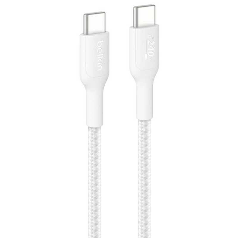 Belkin CAB025HQ2MWH BoostCharge Pro, 2 m, USB C, USB C, Blanco